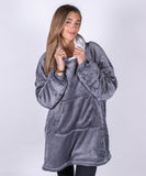 Adult oversized cosy reversible sherpa hoodie