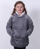 Kids oversized cosy reversible sherpa hoodie