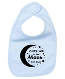 Love to the Moon Baby Bib