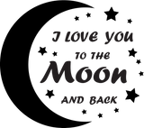 Love to the Moon Baby Bib