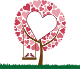 Love Heart Tree Coaster