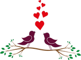Singing Love Birds Tote Shopper