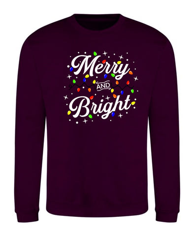 Merry and Bright Christmas Kids Sweatshirt