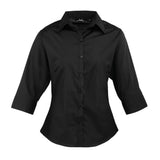 Fitted ¾ Sleeve Poplin Blouse