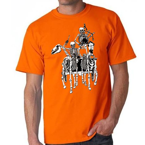 East Riding Pipe Band skeleton Gildan T-shirt